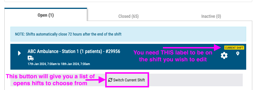 switch current shift